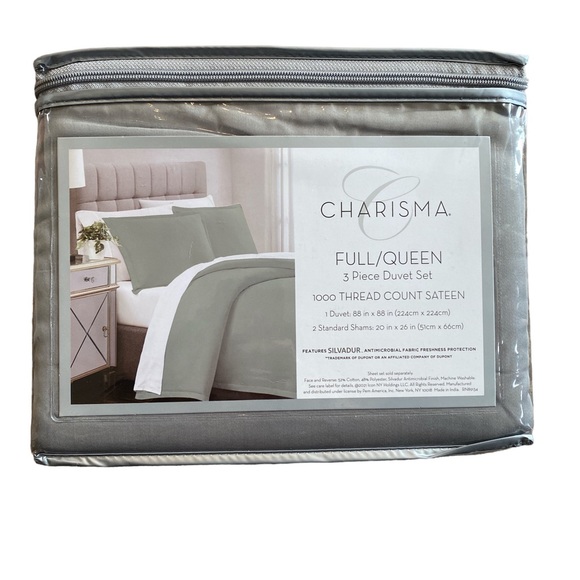 Charisma Full/Queen 3 piece Duvet Set 1000 Thread Count Sateen - Picture 2 of 4